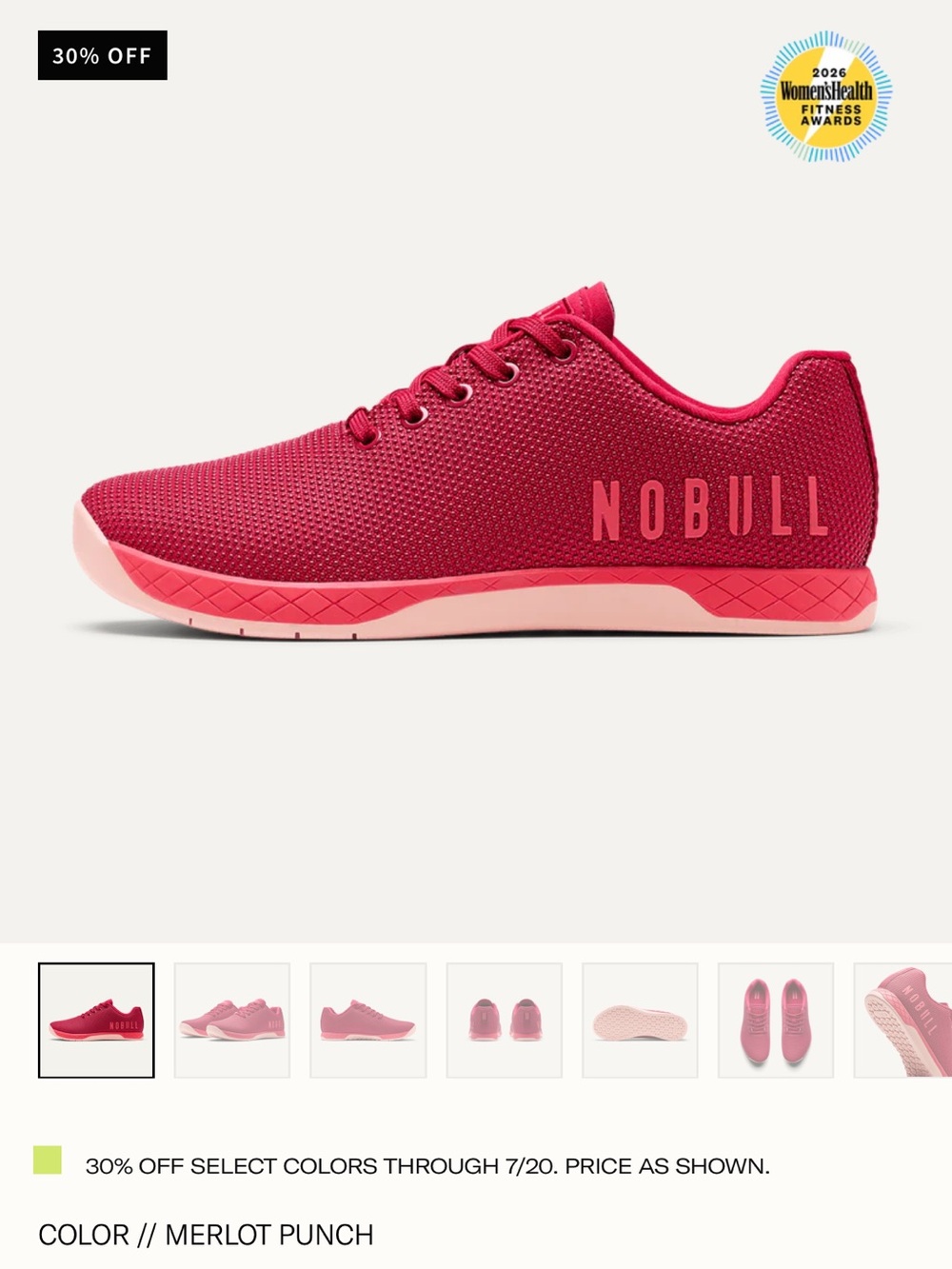 NOBULL Merlot Punch Low-Profile Trainer